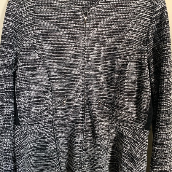 Mossimo Supply Co. Jackets & Blazers - Mossimo Fitted Zip Up Jacket Black & White